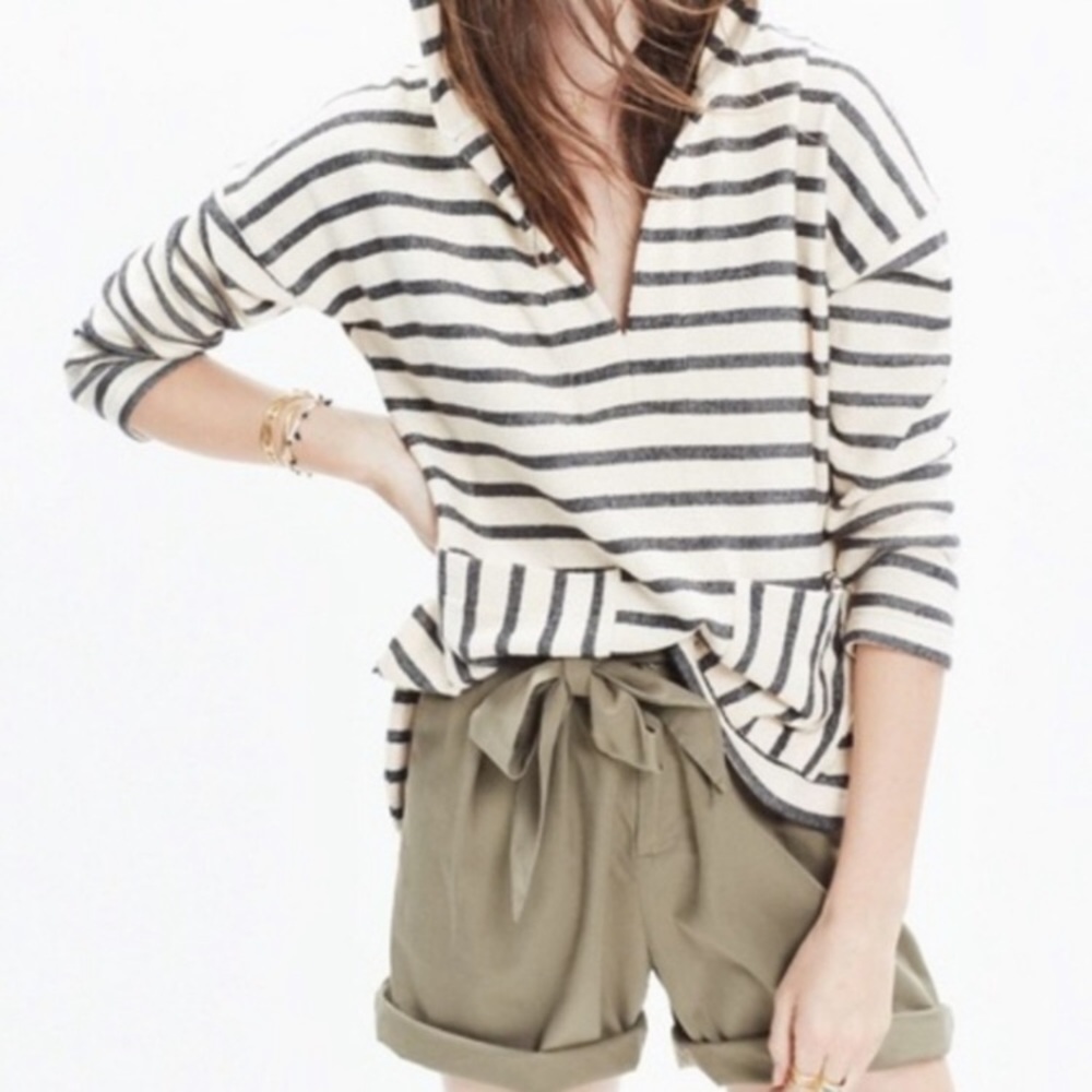 Madewell striped context hoodie